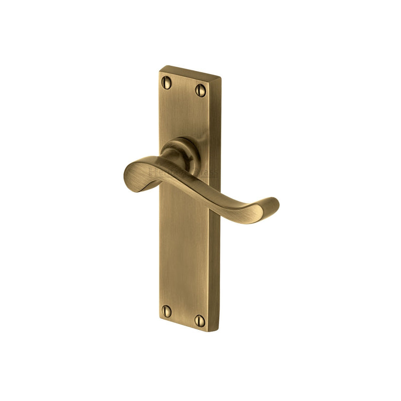 Heritage Brass Bedford Door Handle on Plate