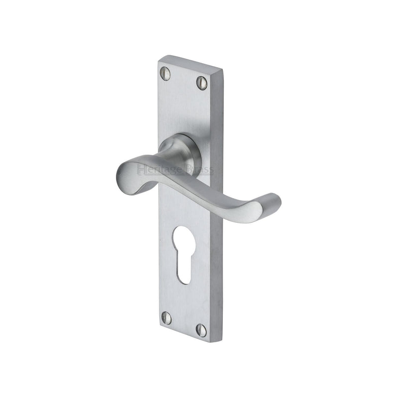 Heritage Brass Bedford Door Handle on Plate