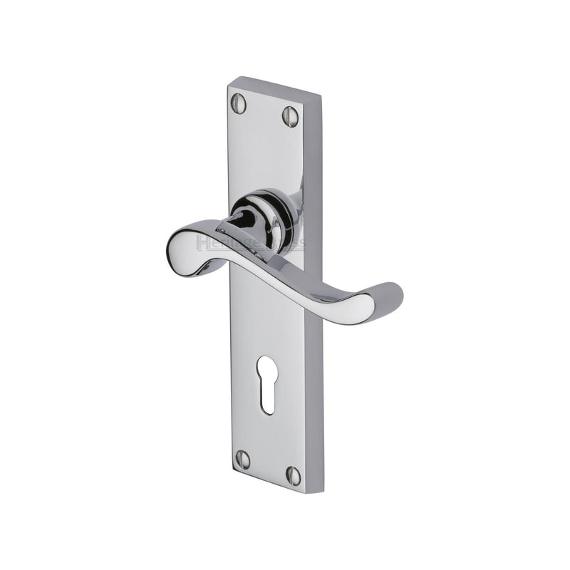 Heritage Brass Bedford Door Handle on Plate