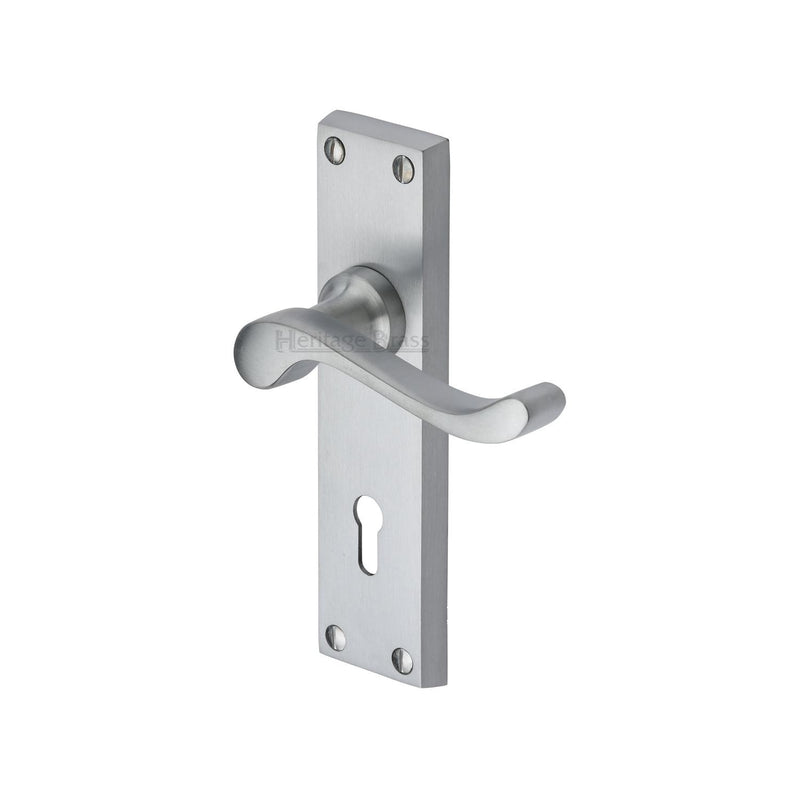 Heritage Brass Bedford Door Handle on Plate