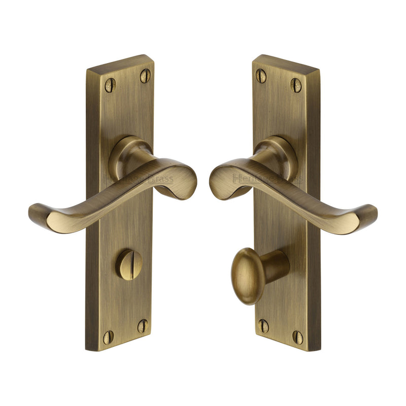 Heritage Brass Bedford Door Handle on Plate