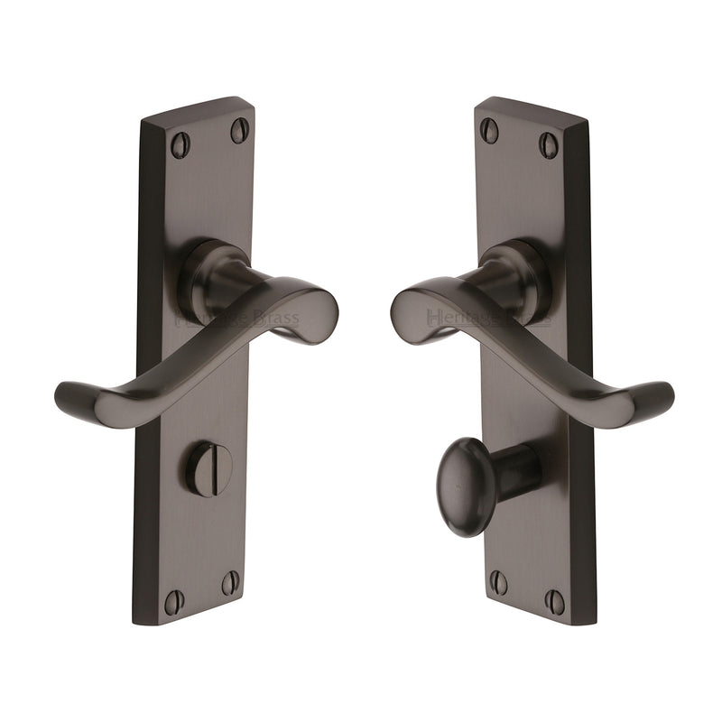 Heritage Brass Bedford Door Handle on Plate
