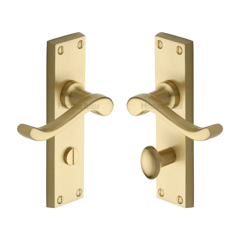 Heritage Brass Bedford Door Handle on Plate
