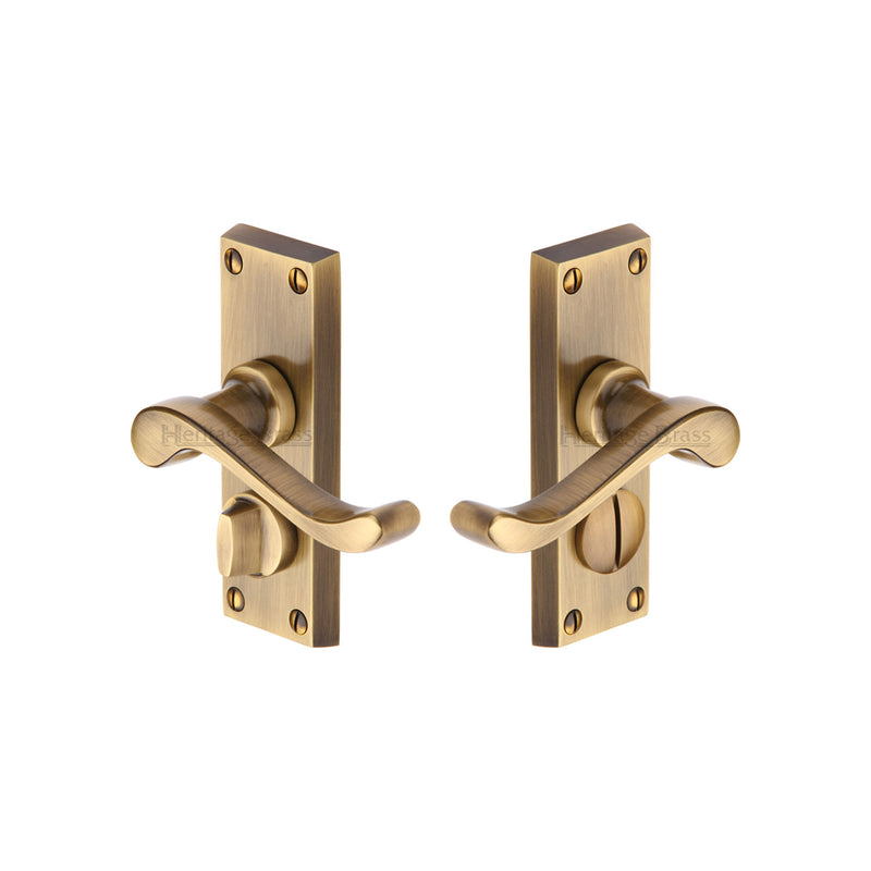 Heritage Brass Bedford Short Door Handle on Plate