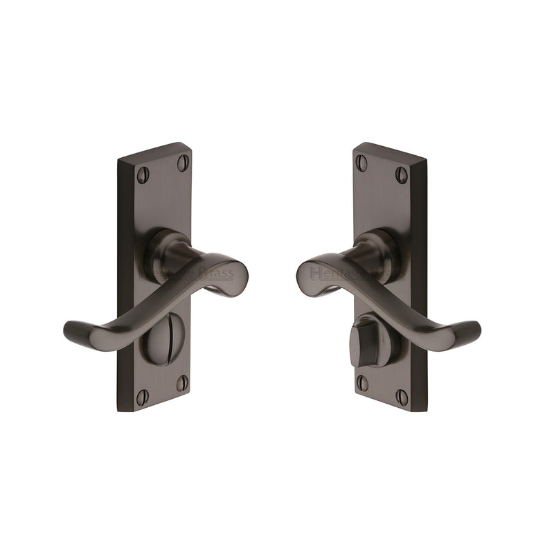 Heritage Brass Bedford Short Door Handle on Plate