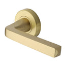Heritage Brass Alessa Door Handle on Round Rose