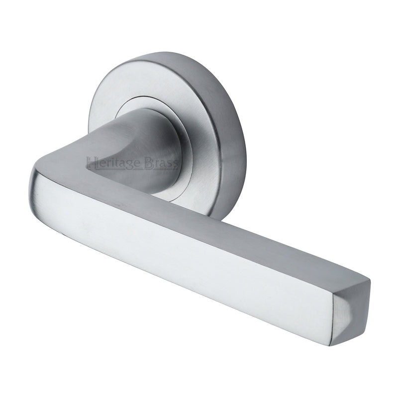 Heritage Brass Alessa Door Handle on Round Rose