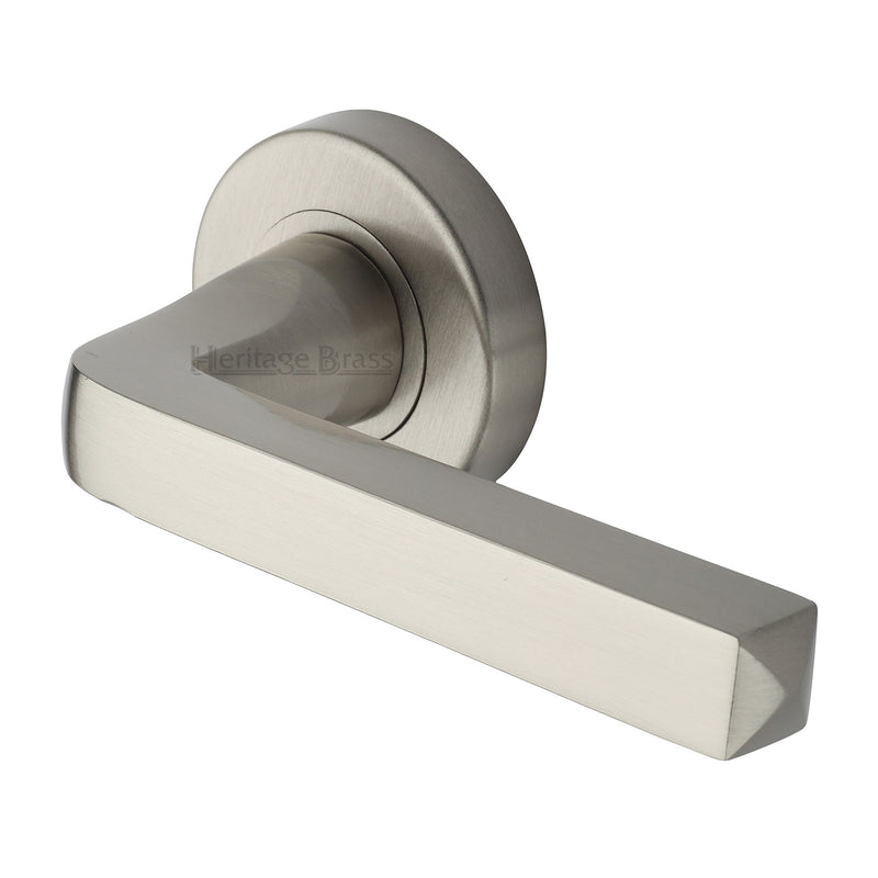 Heritage Brass Alessa Door Handle on Round Rose