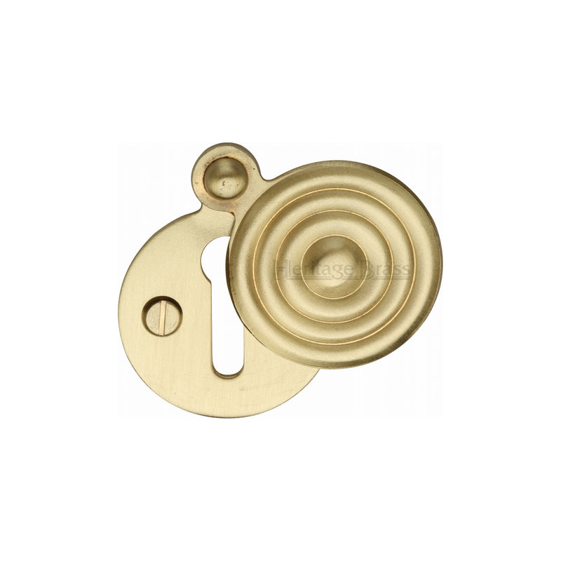 Heritage Brass Standard Covered Key Escutcheon Reeded - V972