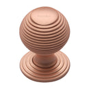 Heritage Brass Reeded Cabinet Knob with Base
