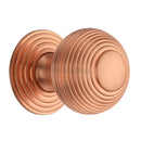 Heritage Brass Reeded Cabinet Knob with Base