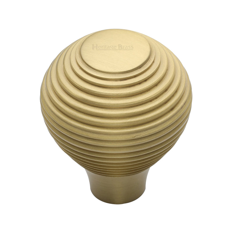 Heritage Brass Reeded Cabinet Knob