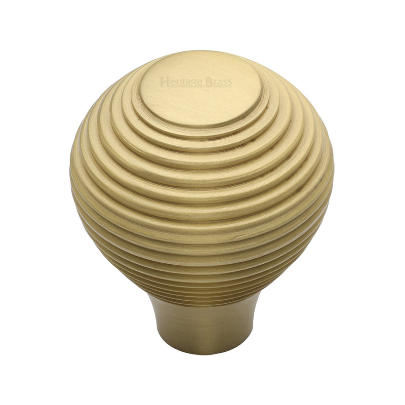 Heritage Brass Reeded Cabinet Knob