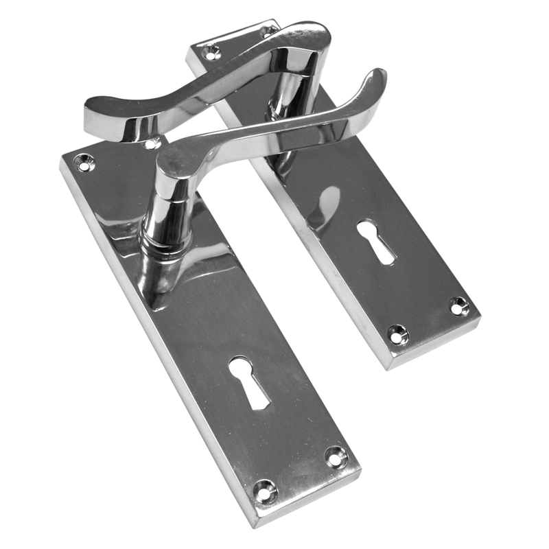 ASEC Vital Victorian Plate Mounted Scroll Lever Furniture