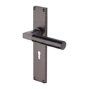 Heritage Brass Bauhaus Door Handle on 200mm Plate