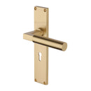 Heritage Brass Bauhaus Door Handle on 200mm Plate