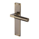 Heritage Brass Bauhaus Door Handle on 200mm Plate