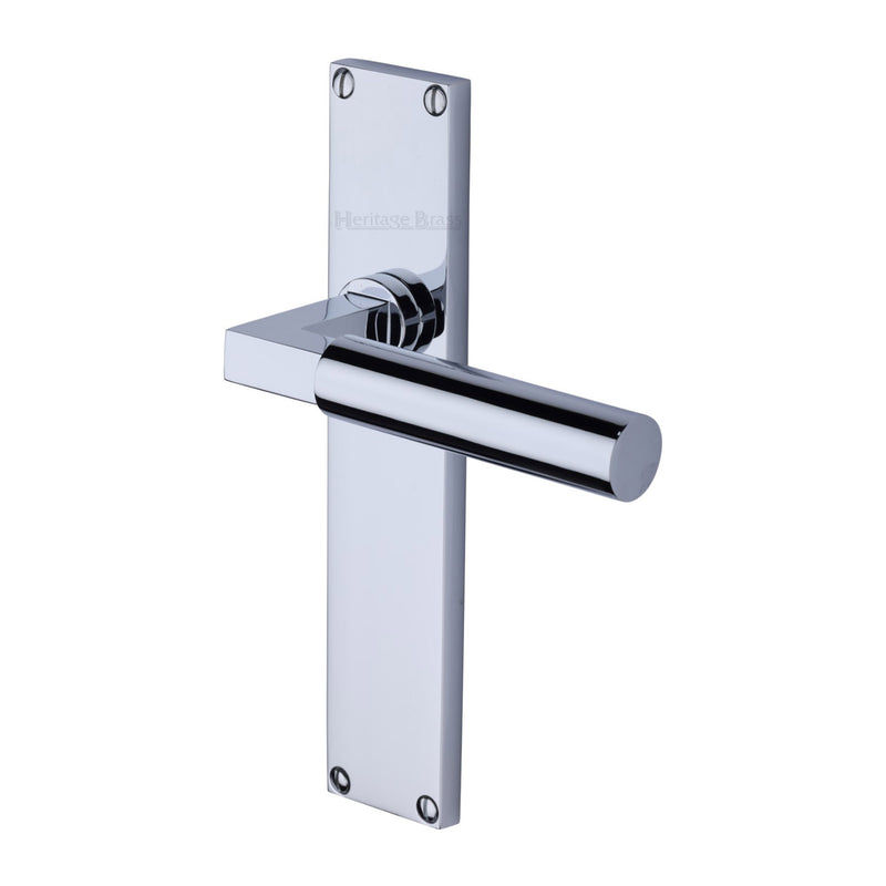 Heritage Brass Bauhaus Door Handle on 200mm Plate