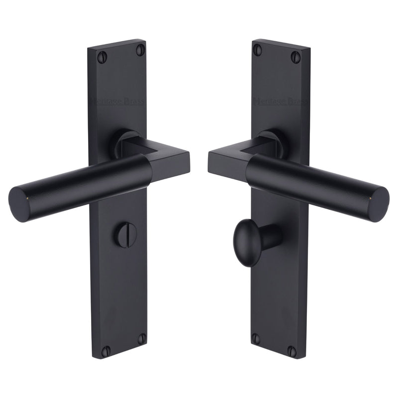 Heritage Brass Bauhaus Door Handle on 200mm Plate