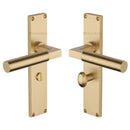 Heritage Brass Bauhaus Door Handle on 200mm Plate