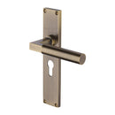 Heritage Brass Bauhaus Door Handle on 200mm Plate