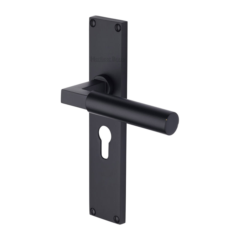 Heritage Brass Bauhaus Door Handle on 200mm Plate
