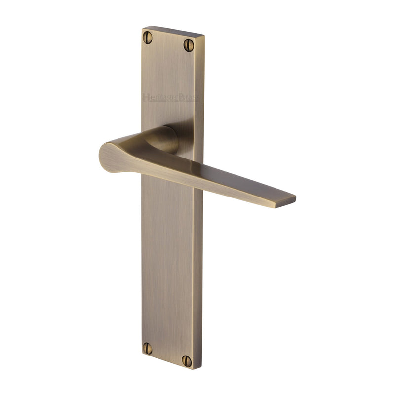 Heritage Brass Gio Door Handle on 200mm Plate