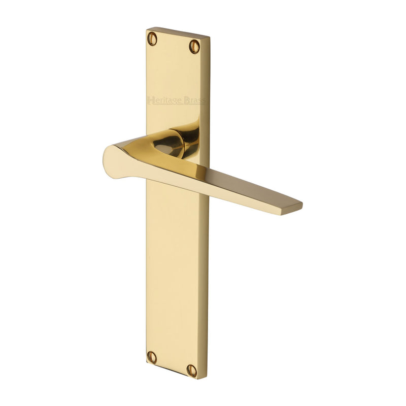 Heritage Brass Gio Door Handle on 200mm Plate