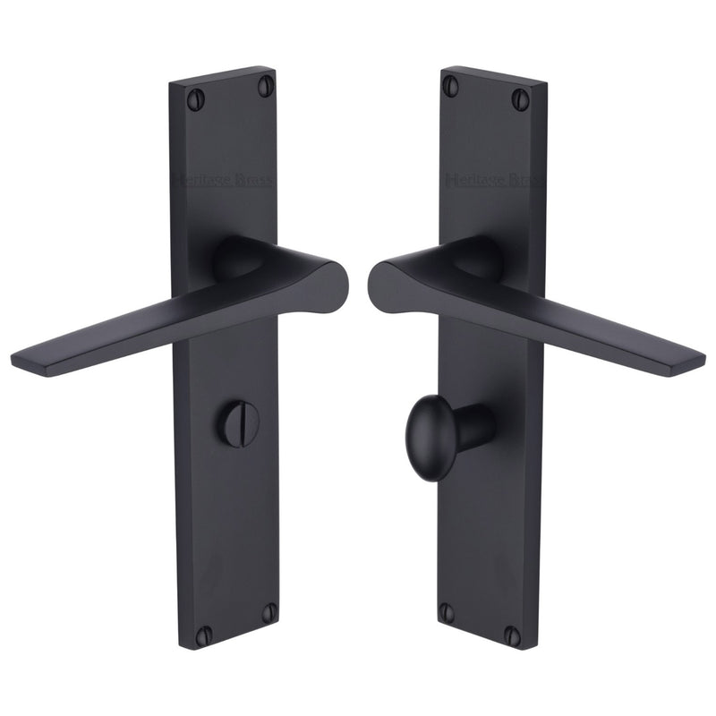 Heritage Brass Gio Door Handle on 200mm Plate