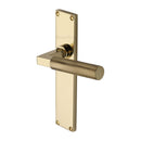 Heritage Brass Bauhaus Knurled Door Handle on Plate