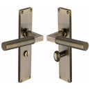 Heritage Brass Bauhaus Knurled Door Handle on Plate