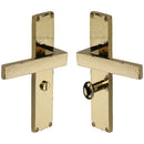 Heritage Brass Delta Hammered Door Handle on Plate