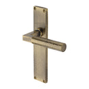 Heritage Brass Bauhaus Hammered Door Handle on Plate