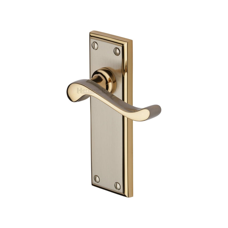 Heritage Brass Edwardian Door Handle on Plate