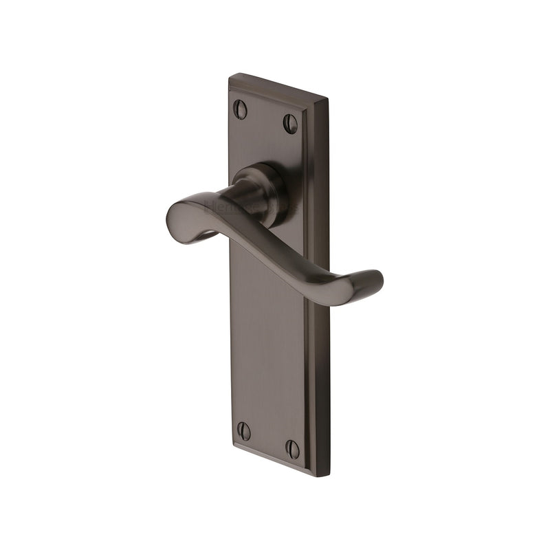 Heritage Brass Edwardian Door Handle on Plate