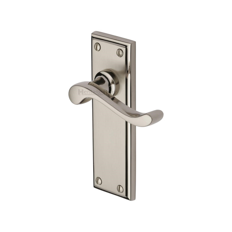 Heritage Brass Edwardian Door Handle on Plate