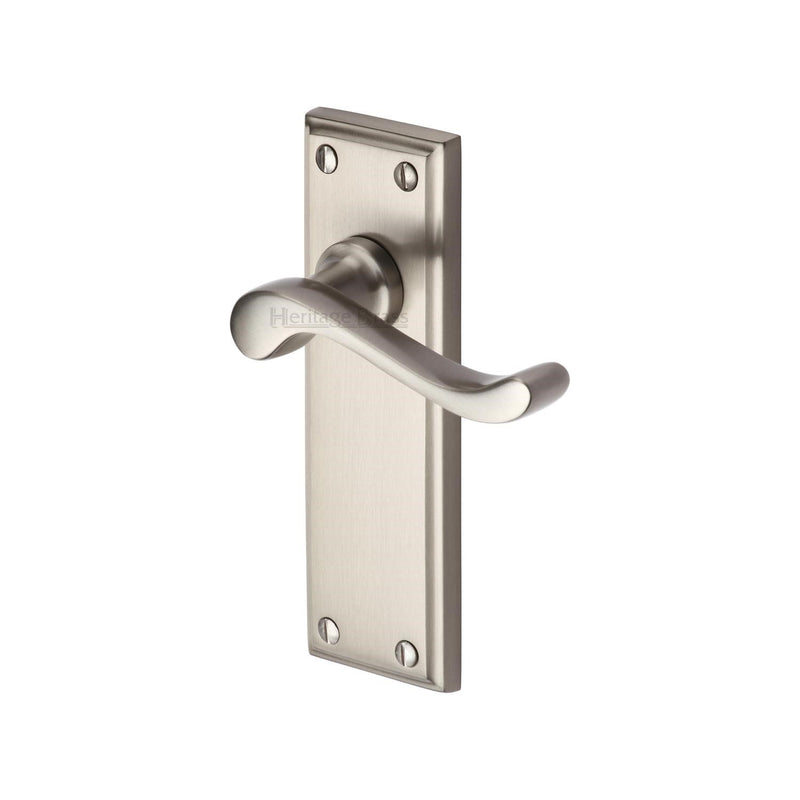 Heritage Brass Edwardian Door Handle on Plate
