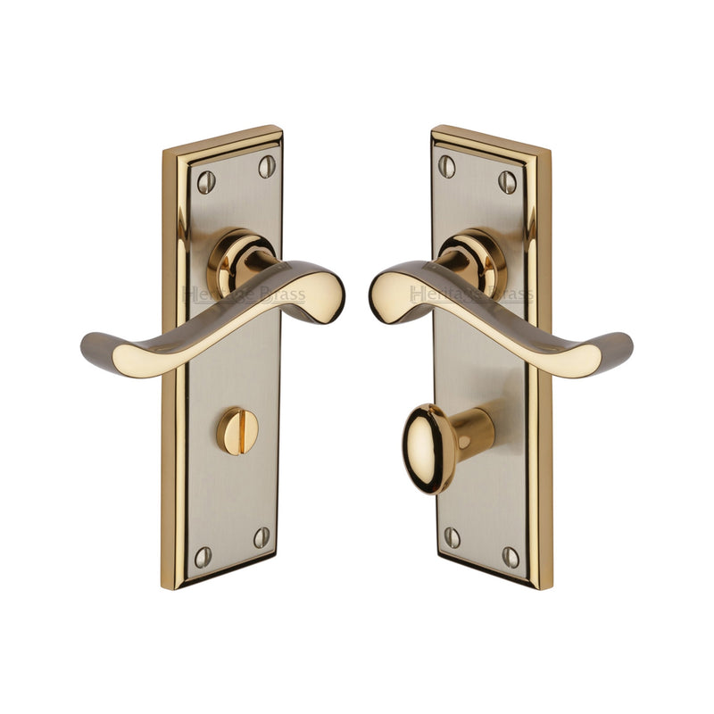 Heritage Brass Edwardian Door Handle on Plate