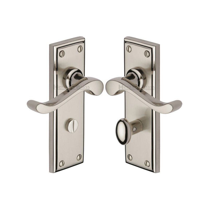 Heritage Brass Edwardian Door Handle on Plate