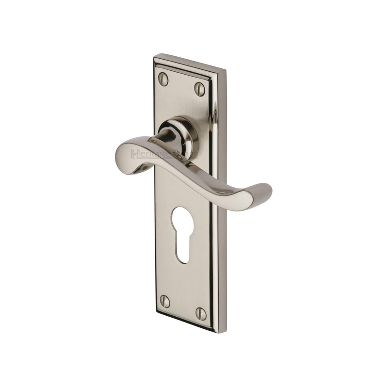 Heritage Brass Edwardian Door Handle on Plate