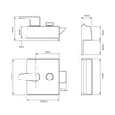 Union L1026 Non-Deadlocking Rim Nightlatch - 50mm Backset - CG Case without Cylinder