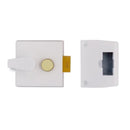 Union L1026 Non-Deadlocking Rim Nightlatch - 50mm Backset - White Case without Cylinder