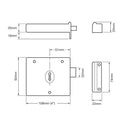 Union 1116 Rim Deadlock - 108mm Case - Black Japanned