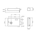 Union 1209 Rim Latch with Slide Bolt - Black Japanned