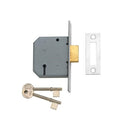 Union 2177 3 Lever Deadlock - 77.5mm (3") Case - 57mm Backset - Satin Chrome