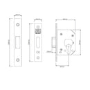 Union StrongBOLT 21EUS Euro Deadlock - 68mm (2.5") Case - 45mm Backset - Stainless Steel
