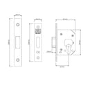 Union StrongBOLT 21EUS Euro Deadlock - 81mm (3") Case - 57mm Backset - Stainless Steel