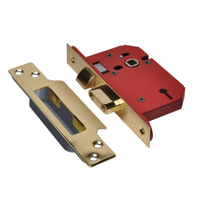 Union StrongBOLT 2203 3 Lever Sashlock - 68mm (2.5") Case - 45mm Backset - Brass