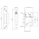 Union StrongBOLT 22OVS Oval Sashlock - 81mm (3") Case - 57mm Backset - Stainless Steel