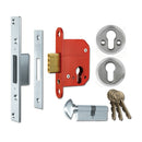 ERA Fortress 233 British Standard BS8621 Euro Deadlock - 67mm (2.5") Case - 44mm Backset - Satin Chrome-0